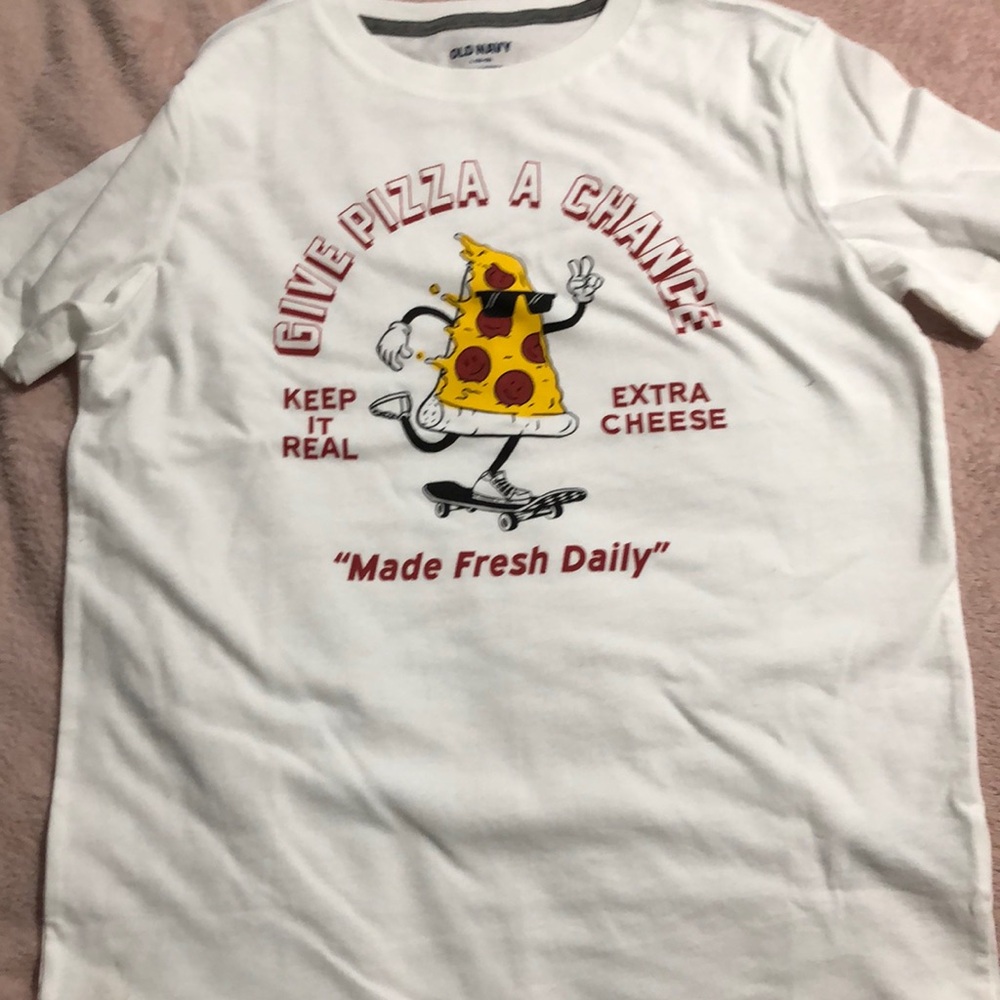NWOT Boys Old Navy Give Pizza A Chance T-Shirt